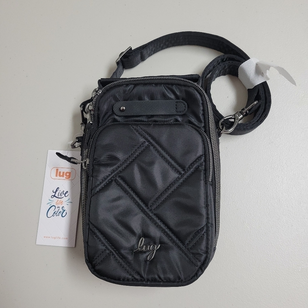 Lug NWT Sketter Mini Bridge Satin Luxe Convertible Crossbody Bag.